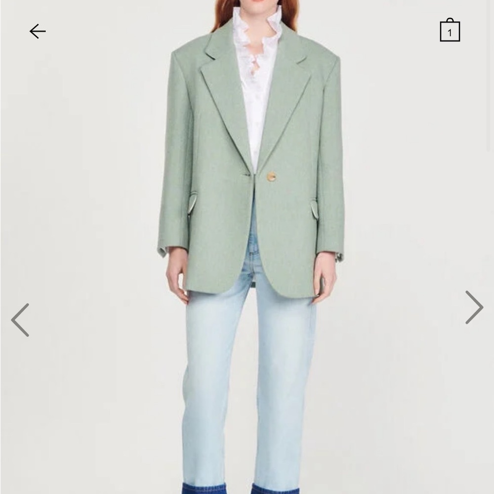 (NWT) Sandro wool oversized jacket